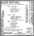 [thumbnail of Promotional flyer for upcoming performances at Bar Royal, c1990s]